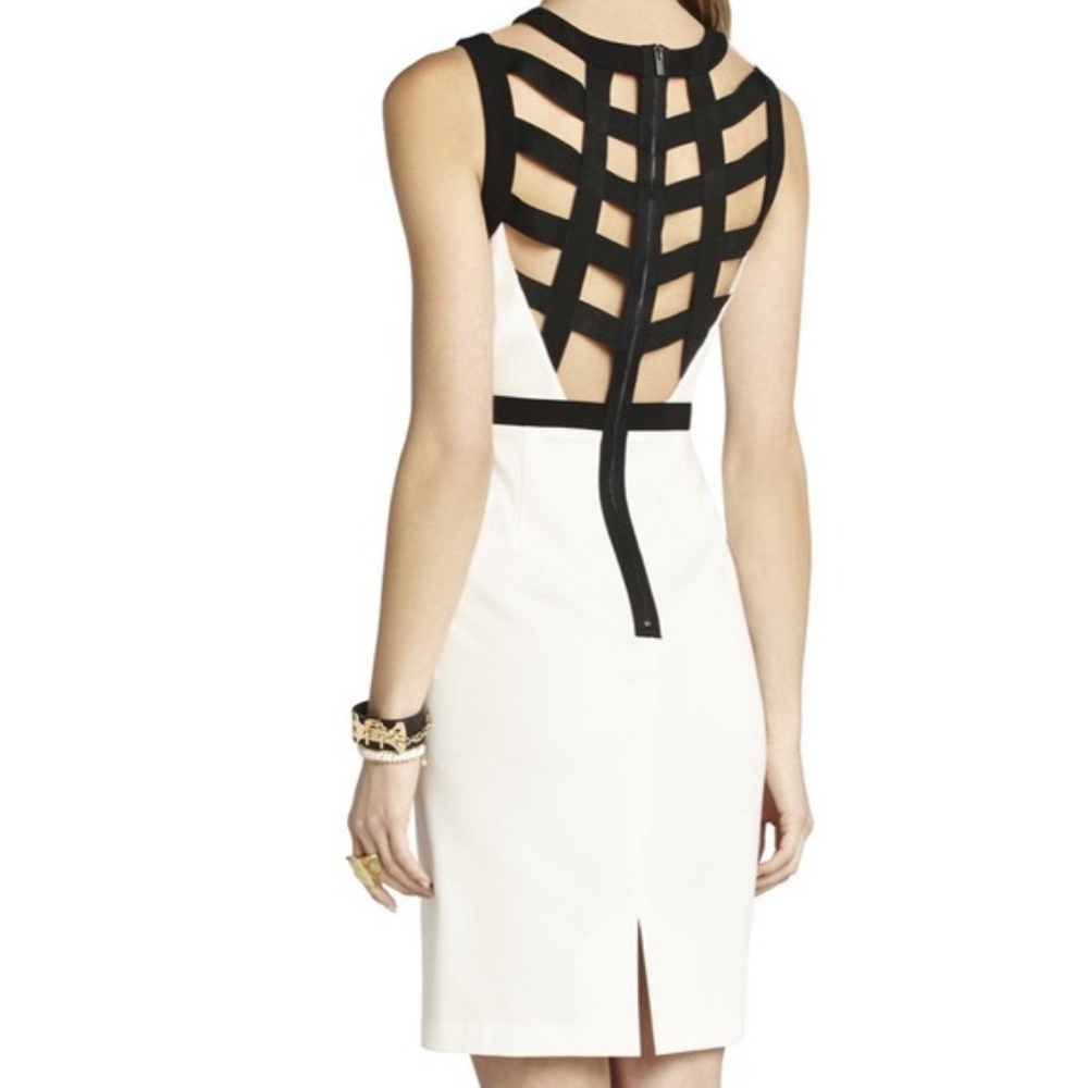 New! BCBG Maxazria Mollie Dress Sz. 0 Black White